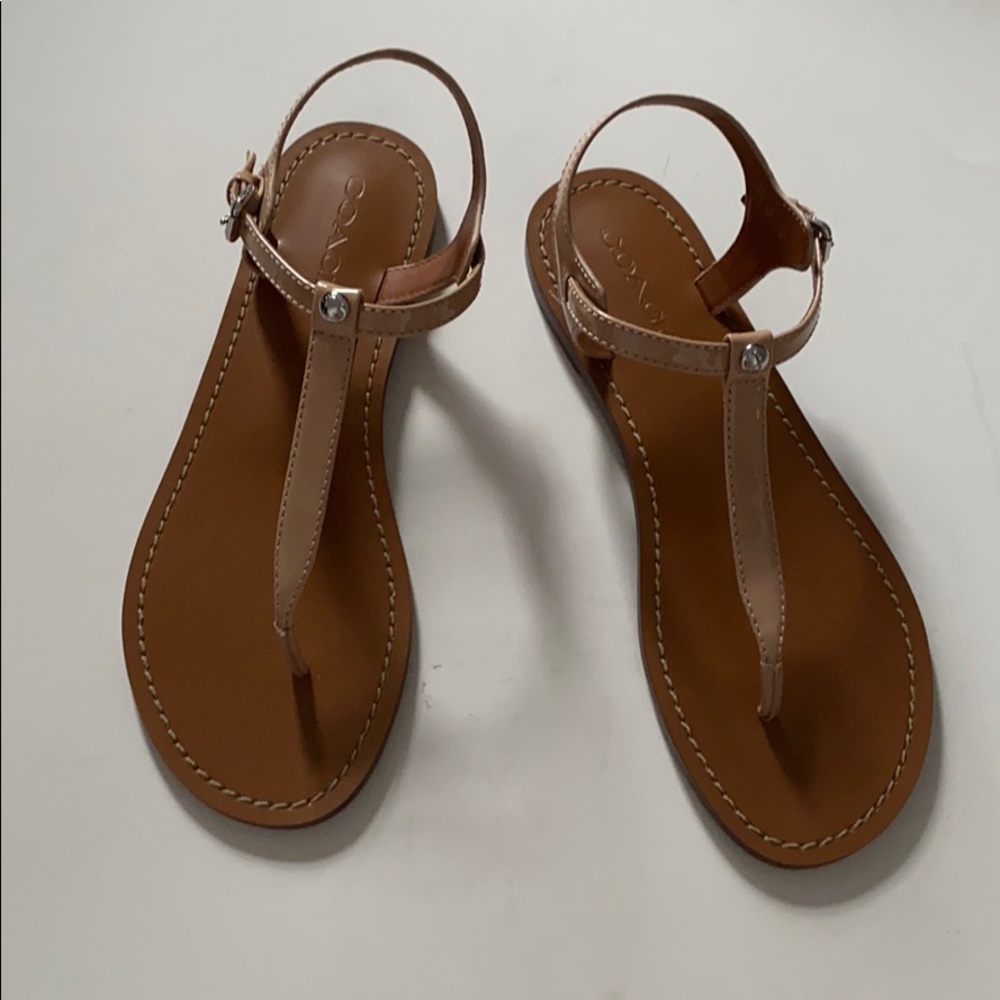 COACH Leila leather sandals - Picture 4 of 7